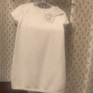 Off white and silver shimmer Janine & Jack dress